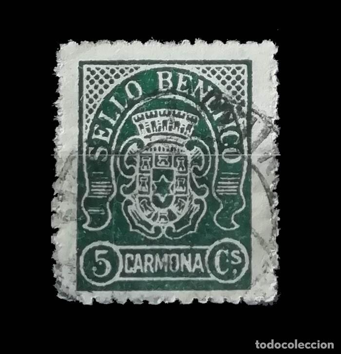 Sellos: Carmona, Sello Ben&eacute;fico, usado, sello local