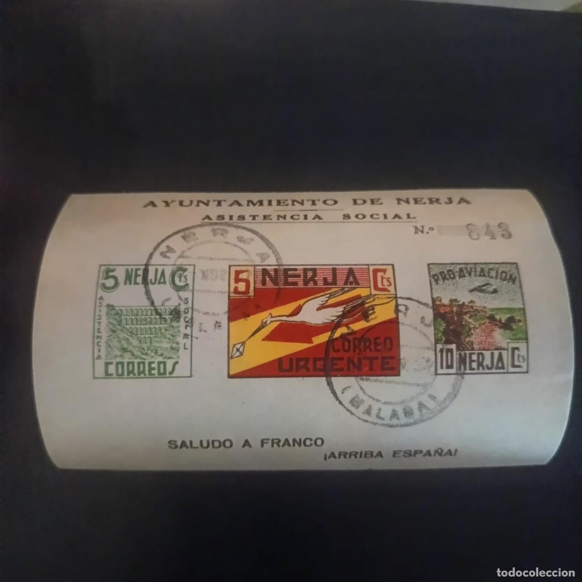 Sellos: Nerja, Hojas bloque guerra civil