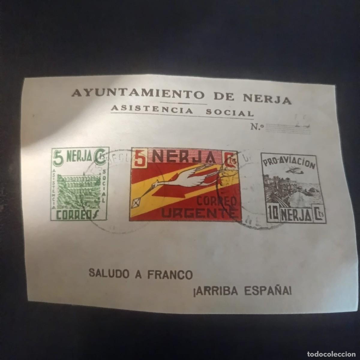 Sellos: Nerja, Hojas bloque guerra civil