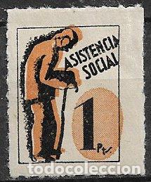 Sellos: GUERRA CIVIL Vi&ntilde;etas Pol&iacute;ticas. GUILLAM&Oacute;N n&ordm; 2482 * * Asistencia Social