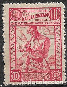 Sellos: GUERRA CIVIL Vi&ntilde;etas Pol&iacute;ticas. GUILLAM&Oacute;N n&ordm; 2336 * * Comisi&oacute;n de Ayuda a Euzcadi