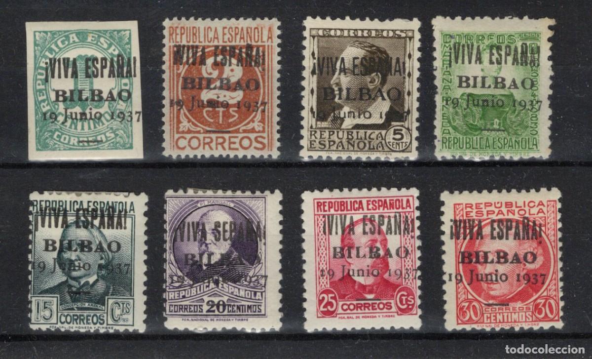Francobolli: PAT11 Sellos Espa&ntilde;a a&ntilde;o 1937 emisiones locales patrioticas BILBAO EDIFIL 1/8* v.c. 6.50 &euro;