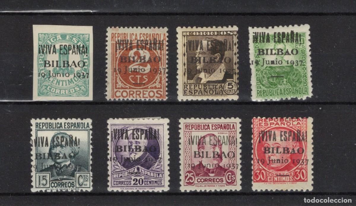 Francobolli: PAT12 Sellos Espa&ntilde;a a&ntilde;o 1937 emisiones locales patrioticas BILBAO EDIFIL 1/8* v.c. 6.50 &euro;