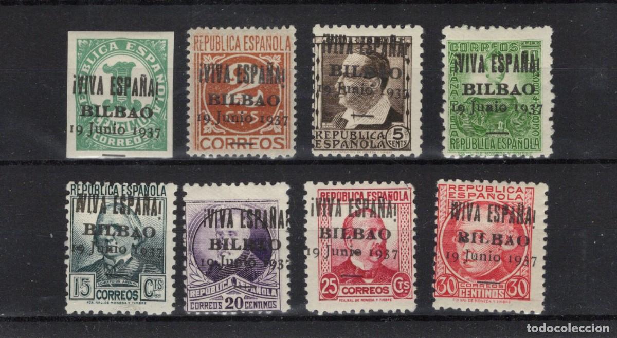 Francobolli: PAT13 Sellos Espa&ntilde;a a&ntilde;o 1937 emisiones locales patrioticas BILBAO EDIFIL 1/8* v.c. 6.50 &euro;