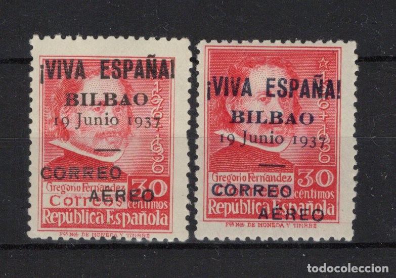 Francobolli: PAT14 Sellos Espa&ntilde;a a&ntilde;o 1939 emisiones locales patrioticas BILBAO EDIFIL 9/10* v.c. 6.50 &euro;