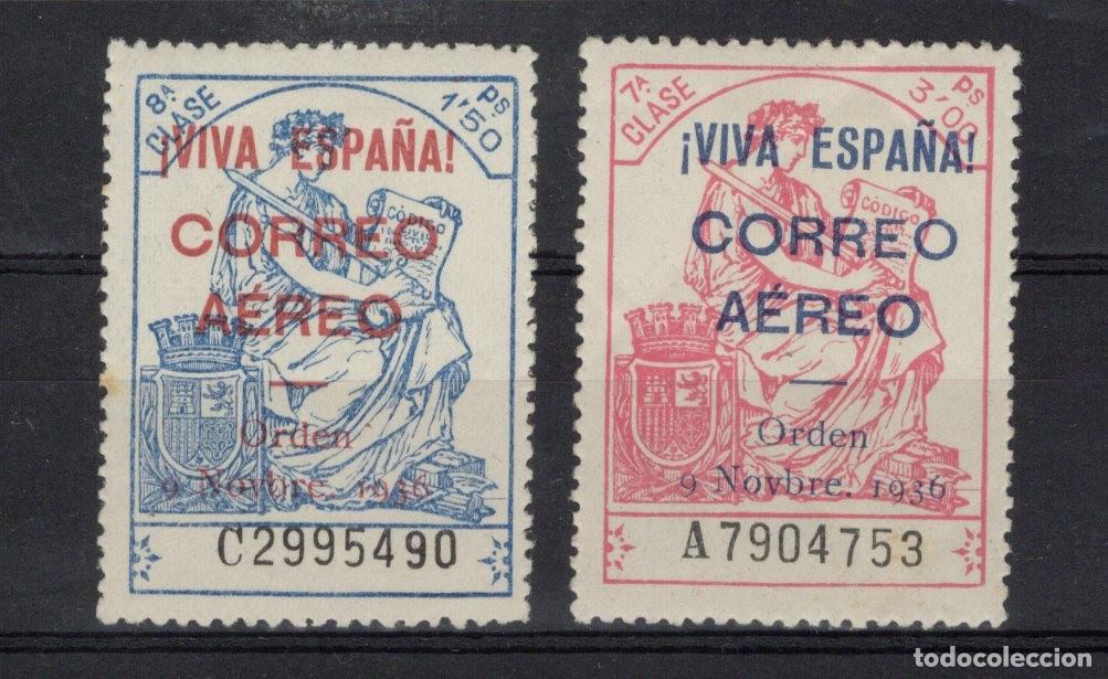 Briefmarken: PAT19 Sellos Espa&ntilde;a a&ntilde;o 1936 emisiones locales patrioticas BURGOS EDIFIL 21/22* v.c. 13 &euro;