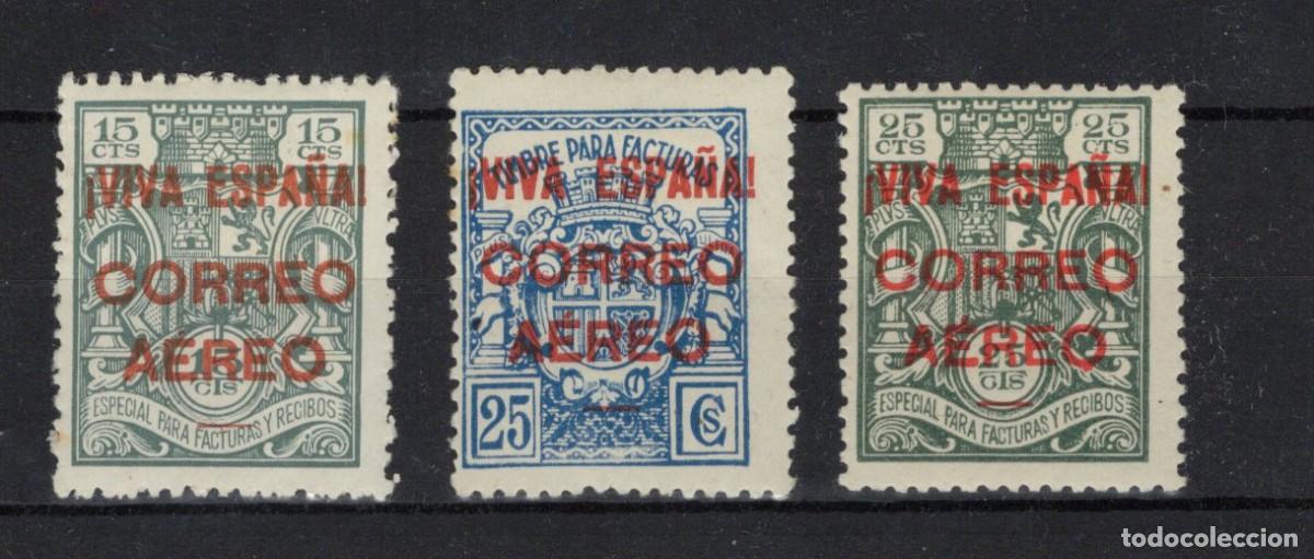 Briefmarken: PAT24 Sellos Espa&ntilde;a a&ntilde;o 1936 emisiones locales BURGOS E. 56/58* marquillado corona mural v.c. 410&euro;