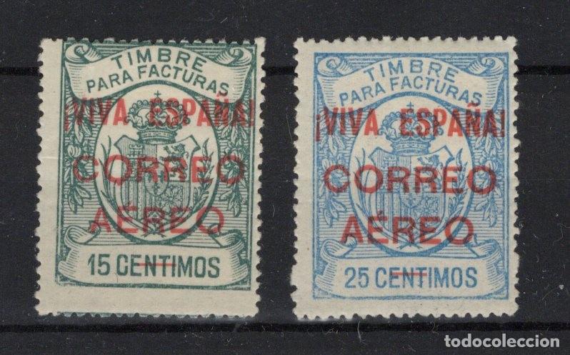 Sellos: PAT26 Sellos Espa&ntilde;a a&ntilde;o 1936 emisiones locales BURGOS E. 54/55* marquillado corona real v.c. 40 &euro;