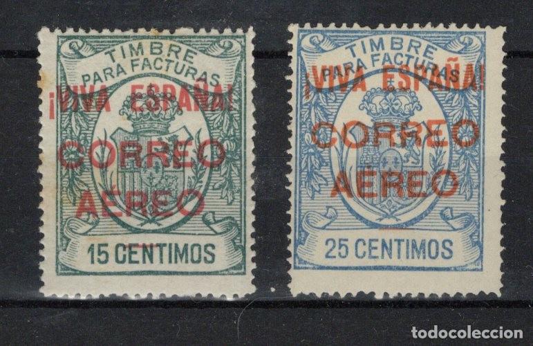 Briefmarken: PAT27 Sellos Espa&ntilde;a a&ntilde;o 1936 emisiones locales BURGOS E. 54/55** marquillados corona real v.c. 40 &euro;