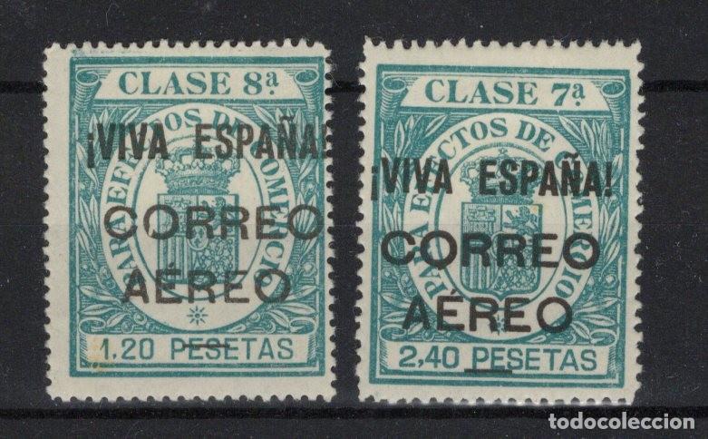 Briefmarken: PAT29 Sellos Espa&ntilde;a a&ntilde;o 1936 emisiones locales BURGOS EDIFIL 59 y 61* corona real marquilla v.c. 60&euro;