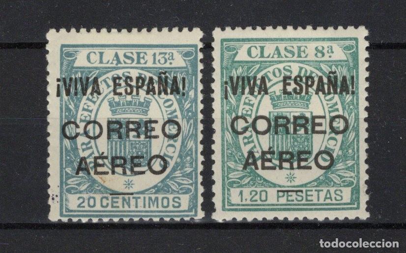 Timbres: PAT31 Sellos Espa&ntilde;a a&ntilde;o 1936 emisiones locales BURGOS EDIFIL 62/63* corona real marquilla v.c. 40 &euro;