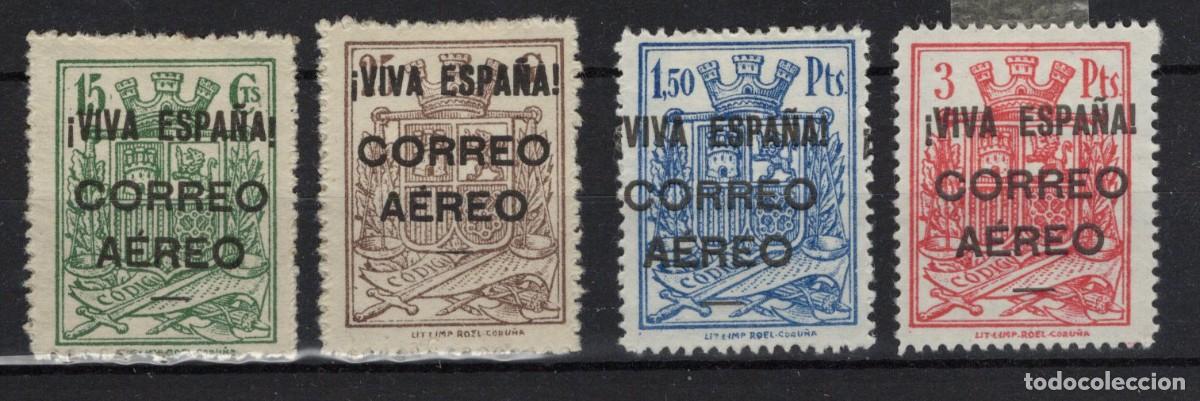 Briefmarken: PAT33 Sellos Espa&ntilde;a a&ntilde;o 1937 emisiones locales BURGOS EDIFIL 64/67* marquillados v.c. 90 &euro;