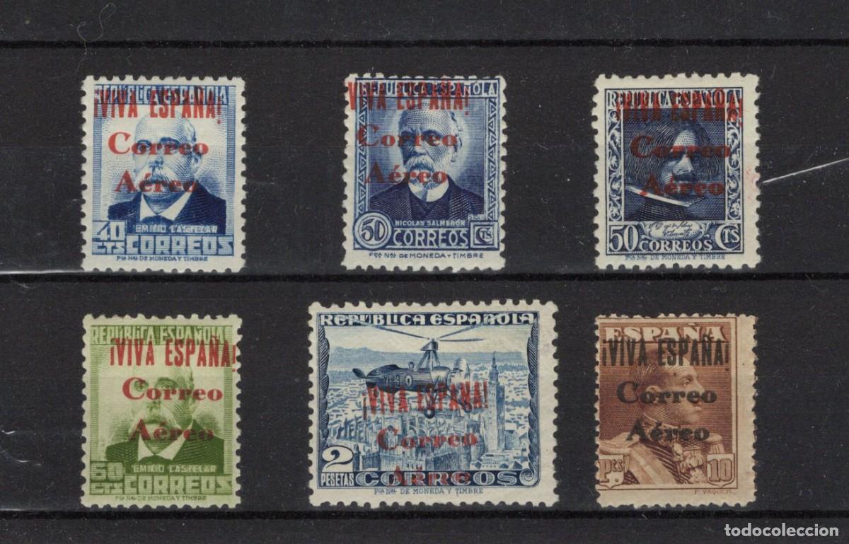 Briefmarken: PAT35 Sellos Espa&ntilde;a a&ntilde;o 1937 emisiones locales BURGOS EDIFIL 68/73* tipo I marquillados v.c. 175&euro;