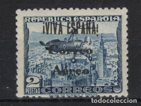 Briefmarken: PAT38 Sellos Espa&ntilde;a a&ntilde;o 1937 emisiones locales BURGOS EDIFIL 72hccb* variacion sob. negra v.c. 60 &euro;