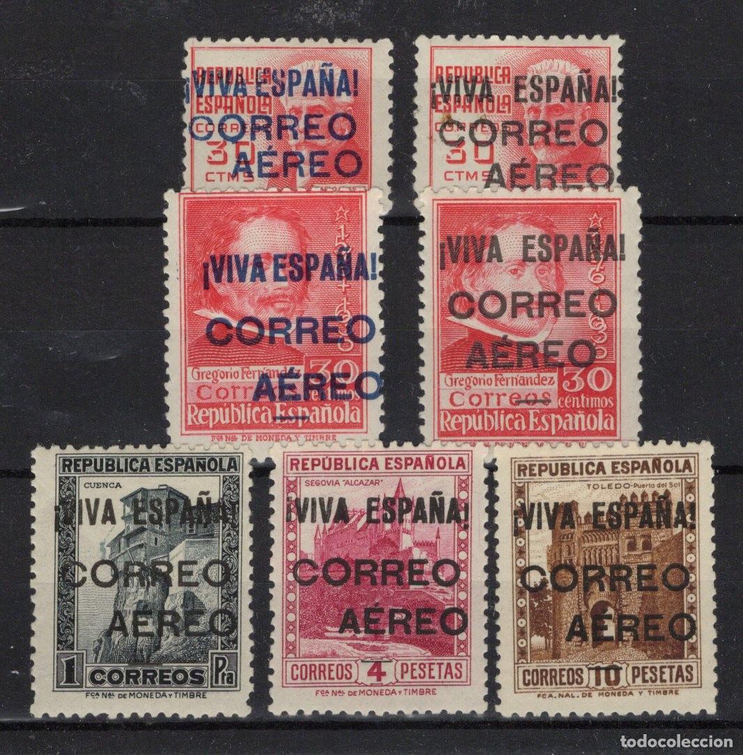 Briefmarken: PAT40 Sellos Espa&ntilde;a a&ntilde;o 1937 emisiones locales BURGOS EDIFIL 74/80* alguno marquillado v.c. 42.5 &euro;