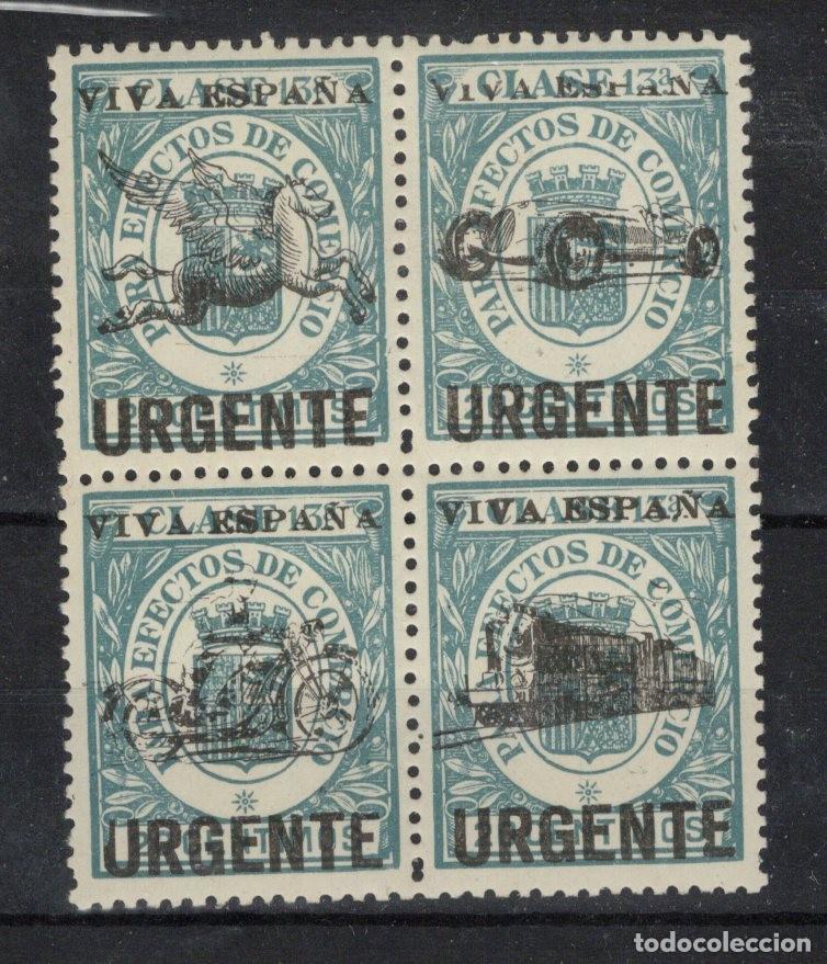 Sellos: PAT43 Sellos Espa&ntilde;a a&ntilde;o 1937 emisiones locales BURGOS EDIFIL 83/86* sellos efecto comercio v.c. 50&euro;