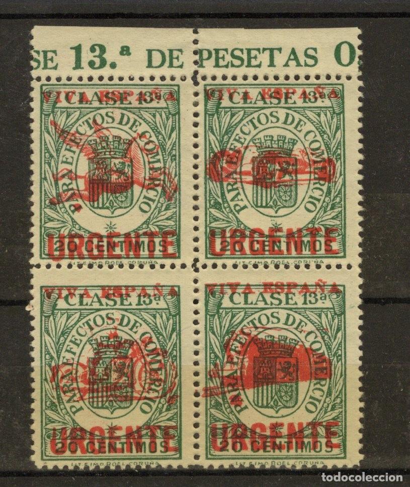 Timbres: PAT44 Sellos Espa&ntilde;a a&ntilde;o 1937 emisiones locales BURGOS EDIFIL 87/90* sellos efecto comercio v.c. 120&euro;