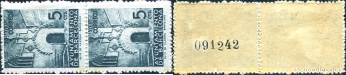 Sellos: 272262 MNH ESPA&Ntilde;A. Barcelona 1938 PUERTA GOTICA DEL AYUNTAMIENTO