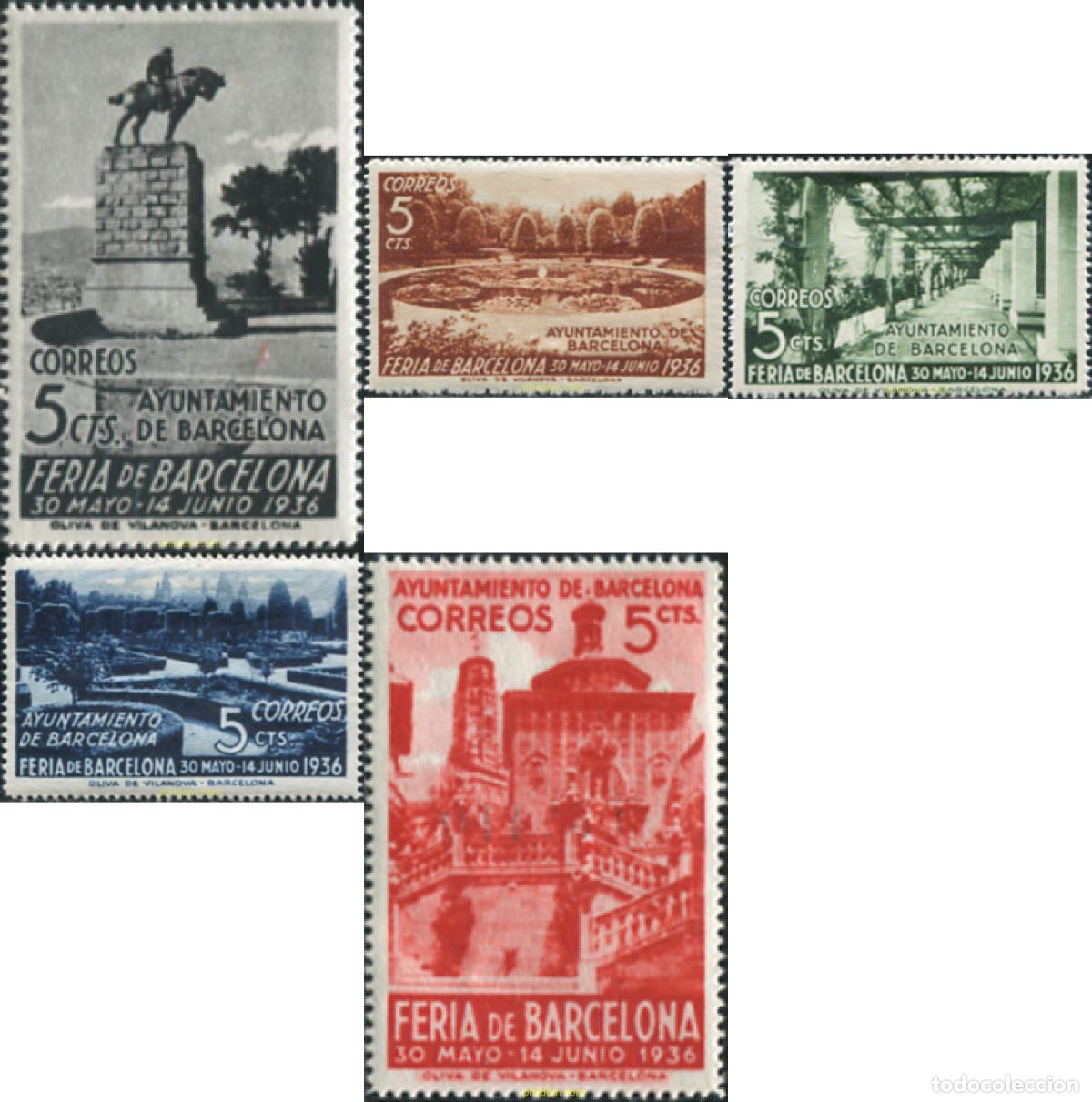 Sellos: 627318 MNH ESPA&Ntilde;A. Barcelona 1936 FERIA DE MUESTRAS EN BARCELONA DEL 30 DE MAYO HASTA EL 14 DE JUN