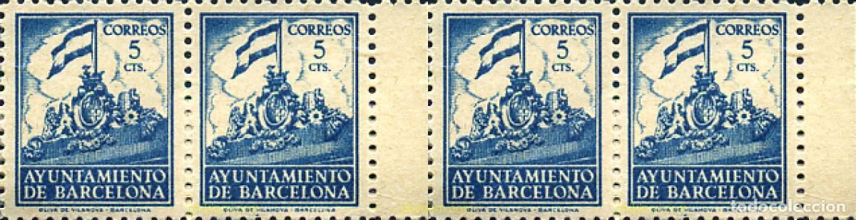 Sellos: 272272 MNH ESPA&Ntilde;A. Barcelona 1940 FRONTISPICIO DEL AYUNTAMIENTO DE BARCELONA