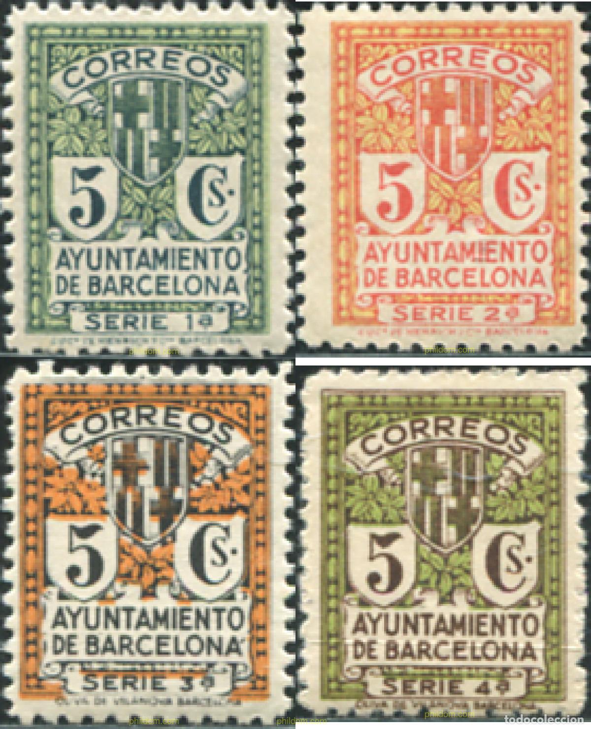 Sellos: 627319 MNH ESPA&Ntilde;A. Barcelona 1932 ESCUDO DE LA CIUDAD DE BARCELONA