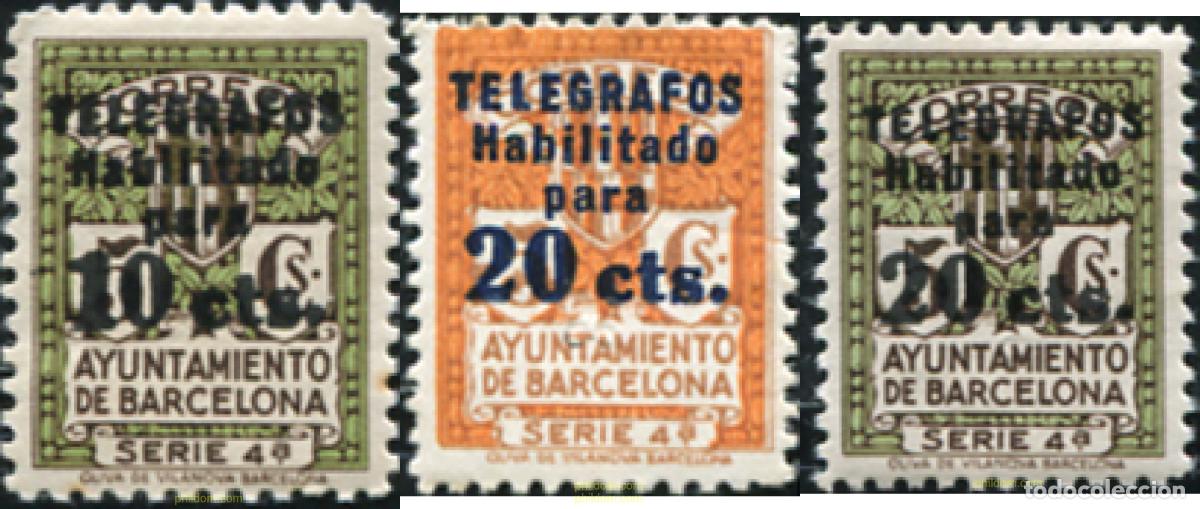 Sellos: 627295 MNH ESPA&Ntilde;A. Barcelona 1936 TELEGRAFOS