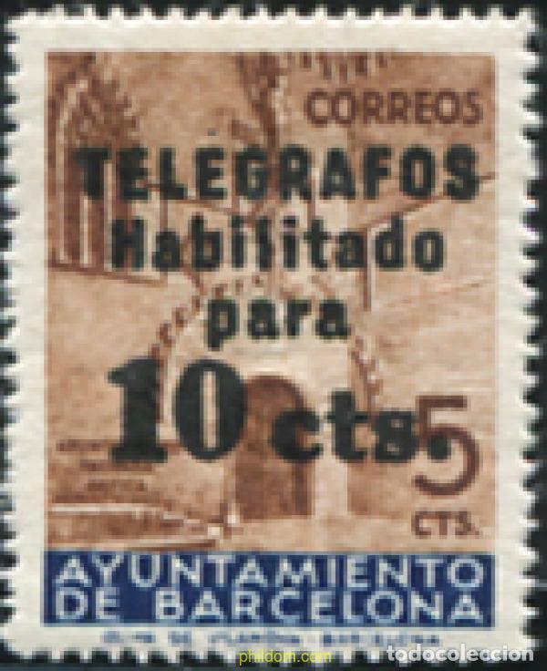 Sellos: 627296 HINGED ESPA&Ntilde;A. Barcelona 1936 TELEGRAFOS