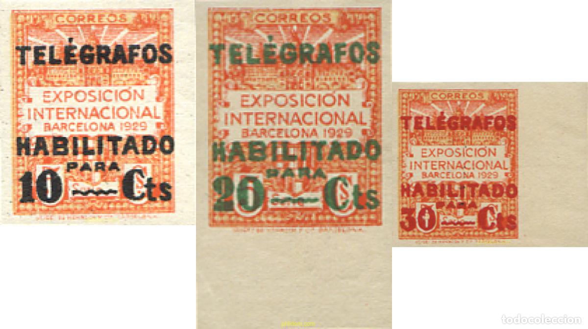 Sellos: 161486 MNH ESPA&Ntilde;A. Barcelona 1930 TELEGRAFOS