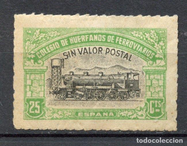 Sellos: ESPA&Ntilde;A. HU&Eacute;RFANOS FERROVIARIOS (RAILWAY CHARITY STAMPS). EDIFIL 2437.