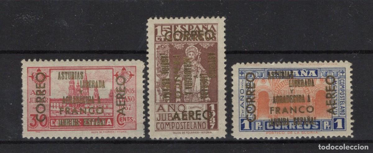 Stamps: PAT87 Sellos Espa&ntilde;a a&ntilde;o 1938 emisiones locales LA CORU&Ntilde;A EDIFIL 18/20* v.c. 230 &euro;