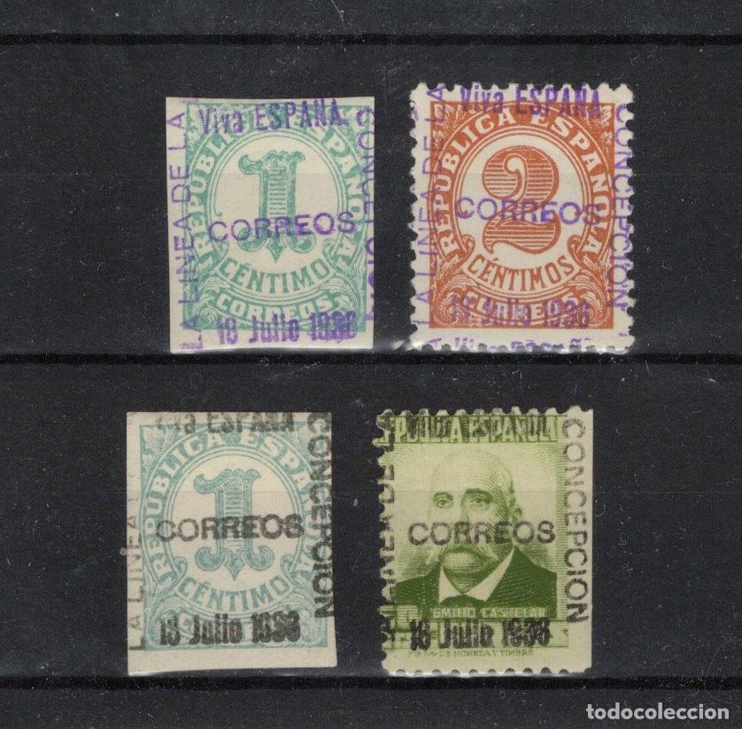 Stamps: PAT89 Sellos Espa&ntilde;a a&ntilde;o 1936 emisiones locales LA LINEA DE LA CONCEPCION EDIFIL 1/2 - 16 y 26 *