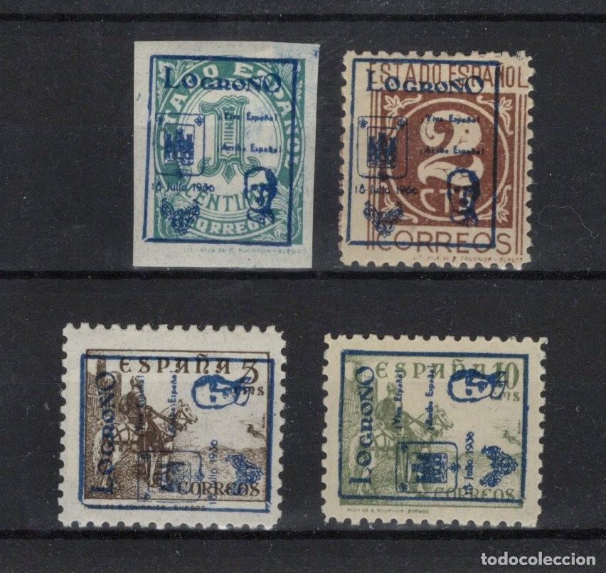 Stamps: PAT95 Sellos Espa&ntilde;a a&ntilde;o 1937 emisiones locales LOGRO&Ntilde;O EDIFIL 1 - 4/6*