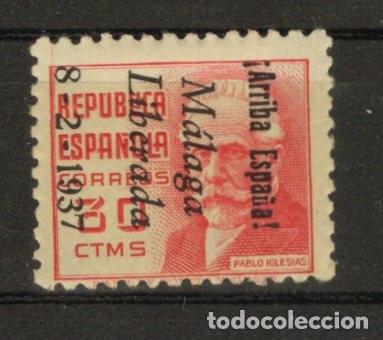 Timbres: PAT100 Sellos Espa&ntilde;a a&ntilde;o 1937 emisiones locales MALAGA EDIFIL 19hi* sob. invert. v.c. 10.50 &euro;