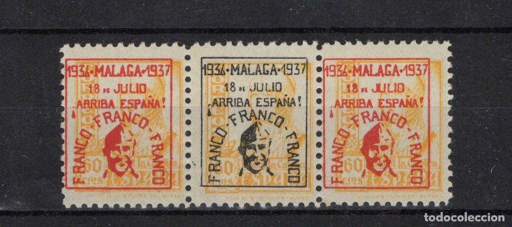 Timbres: PAT106 Sellos Espa&ntilde;a a&ntilde;o 1937 emisiones locales MALAGA EDIFIL 46T* v.c. 48 &euro;