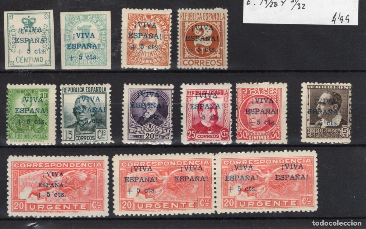 Francobolli: PAT117 Sellos Espa&ntilde;a a&ntilde;o 1936 emisiones locales ORENSE EDIFIL 19/28* y 31/32*