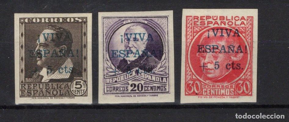Briefmarken: PAT118 Sellos Espa&ntilde;a a&ntilde;o 1936 emisiones locales ORENSE EDIFIL 23s* 26s* 28s* sin dentar v.c. 198 &euro;
