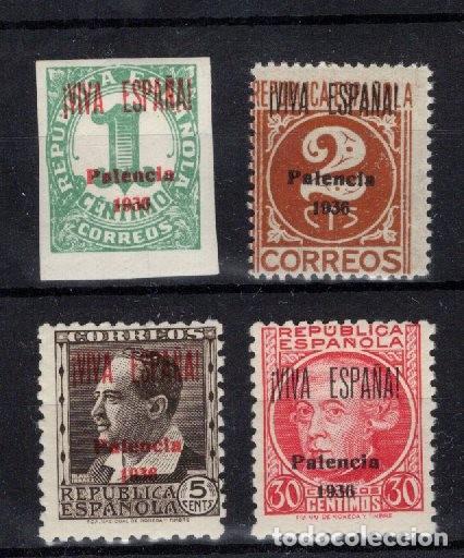 Briefmarken: PAT124 Sellos Espa&ntilde;a a&ntilde;o 1936 emisiones locales PALENCIA EDIFIL 1/4* v.c. 120 &euro;