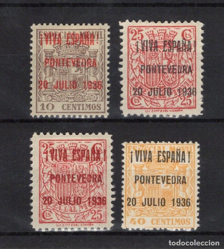 Selos: PAT130 Sellos Espa&ntilde;a a&ntilde;o 1936 emisiones locales PONTEVEDRA EDIFIL 7B 10B 10BA 13B * v.c. 80 &euro;