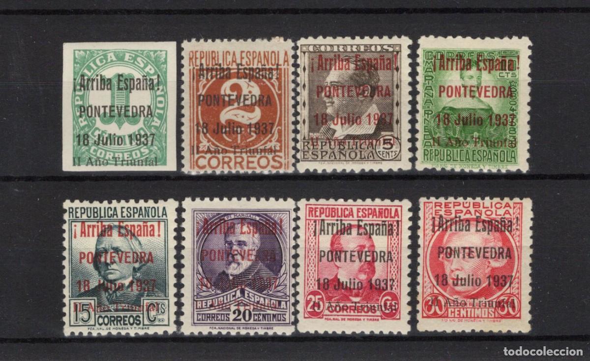 Selos: PAT133 Sellos Espa&ntilde;a a&ntilde;o 1937 emisiones locales PONTEVEDRA EDIFIL 20/27* v.c. 49 &euro;