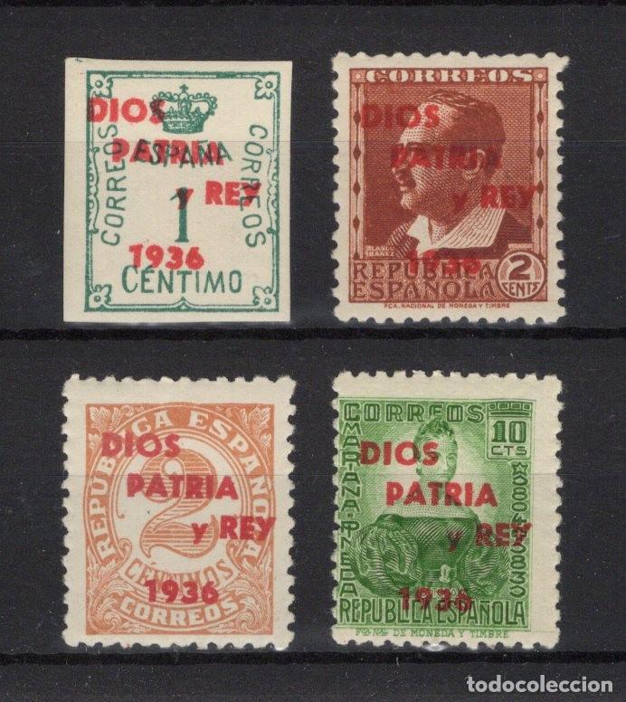 Sellos: PAT144 Sellos Espa&ntilde;a a&ntilde;o 1937 emisiones locales SAN SEBASTIAN EDIFIL 21hc* 23hc* 24hc* 27hc* cc sob.