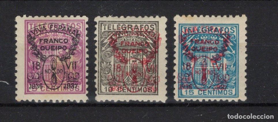Sellos: PAT174 Sellos Espa&ntilde;a a&ntilde;o 1937 emisiones locales SEVILLA EDIFIL 53/55* v.c. 6.30 &euro;
