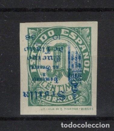 Briefmarken: PAT181 Sellos Espa&ntilde;a a&ntilde;o 1938 emisiones locales SEVILLA EDIFIL 81hi* v.c. 10 &euro;