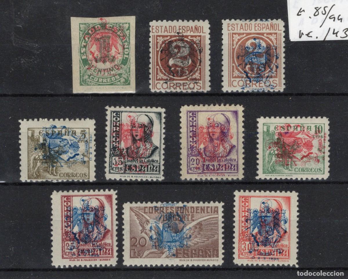 Stamps: PAT183 Sellos Espa&ntilde;a a&ntilde;o 1938 emisiones locales SEVILLA EDIFIL 85/94* v.c. 143 &euro;