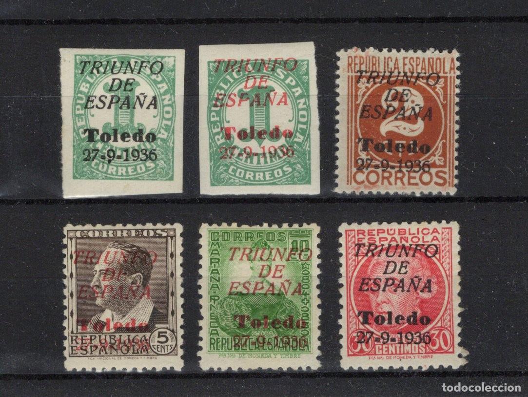 Selos: PAT190 Sellos Espa&ntilde;a a&ntilde;o 1936 emisiones locales TOLEDO EDIFIL 1/6* v.c. 57 &euro;