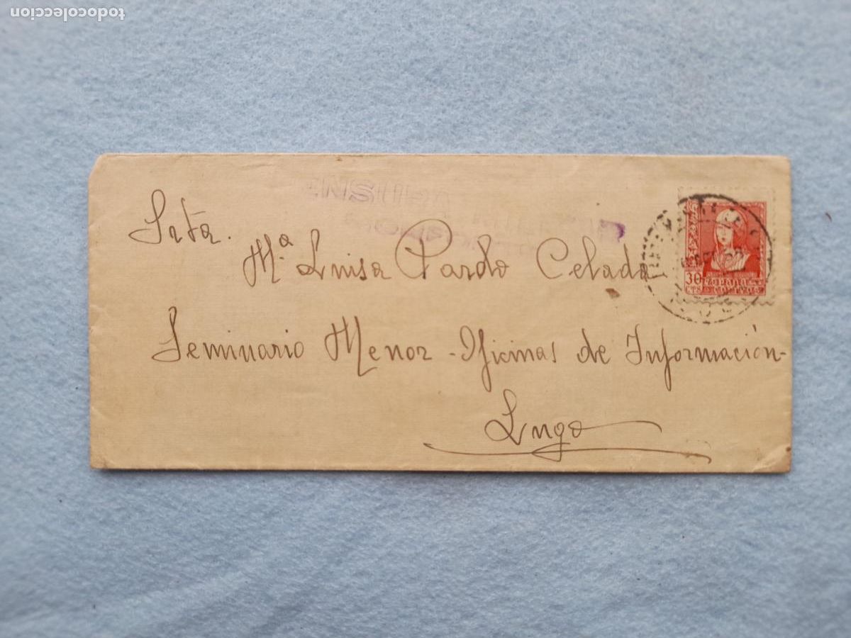 Timbres: Frontal Sobre Censura Militar Monforte. Lugo. Octubre de 1938.