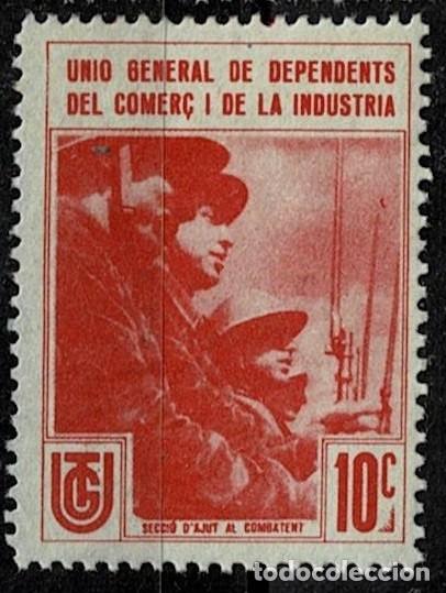 Sellos: Guerra Civil GG Tipo 2005-2014 (2) en COLOR ROJO (NO MENCIONADO) U.G.T. UNIO GENERAL DE DEPENDENTS D