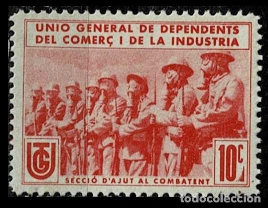 Sellos: Guerra Civil GG Tipo 2005-2014 (5) en COLOR ROJO (NO MENCIONADO) U.G.T. UNIO GENERAL DE DEPENDENTS D