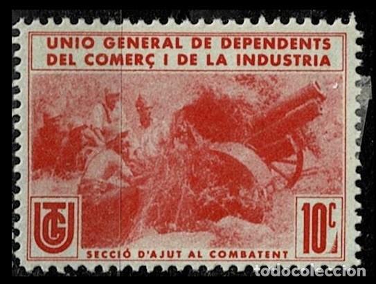 Sellos: Guerra Civil GG Tipo 2005-2014 (7) en COLOR ROJO (NO MENCIONADO) U.G.T. UNIO GENERAL DE DEPENDENTS D