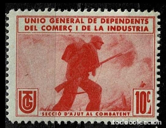 Sellos: Guerra Civil GG Tipo 2005-2014 (9) en COLOR ROJO (NO MENCIONADO) U.G.T. UNIO GENERAL DE DEPENDENTS D