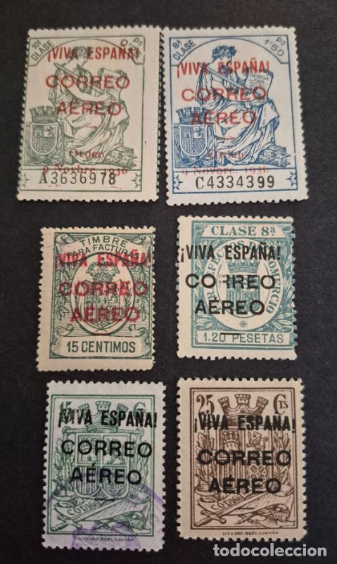 Selos: Espa&ntilde;a 1936/7 - Emisiones locales patri&oacute;ticas, Burgos (Edifil 19, 21, 54, 63, 64, 65 */**)